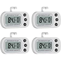 Fugen 4PCs Termómetro Digital Colgante Impermeable IPX3 con Gancho Medidor de Temperatura con LCD Pantalla Grande…
